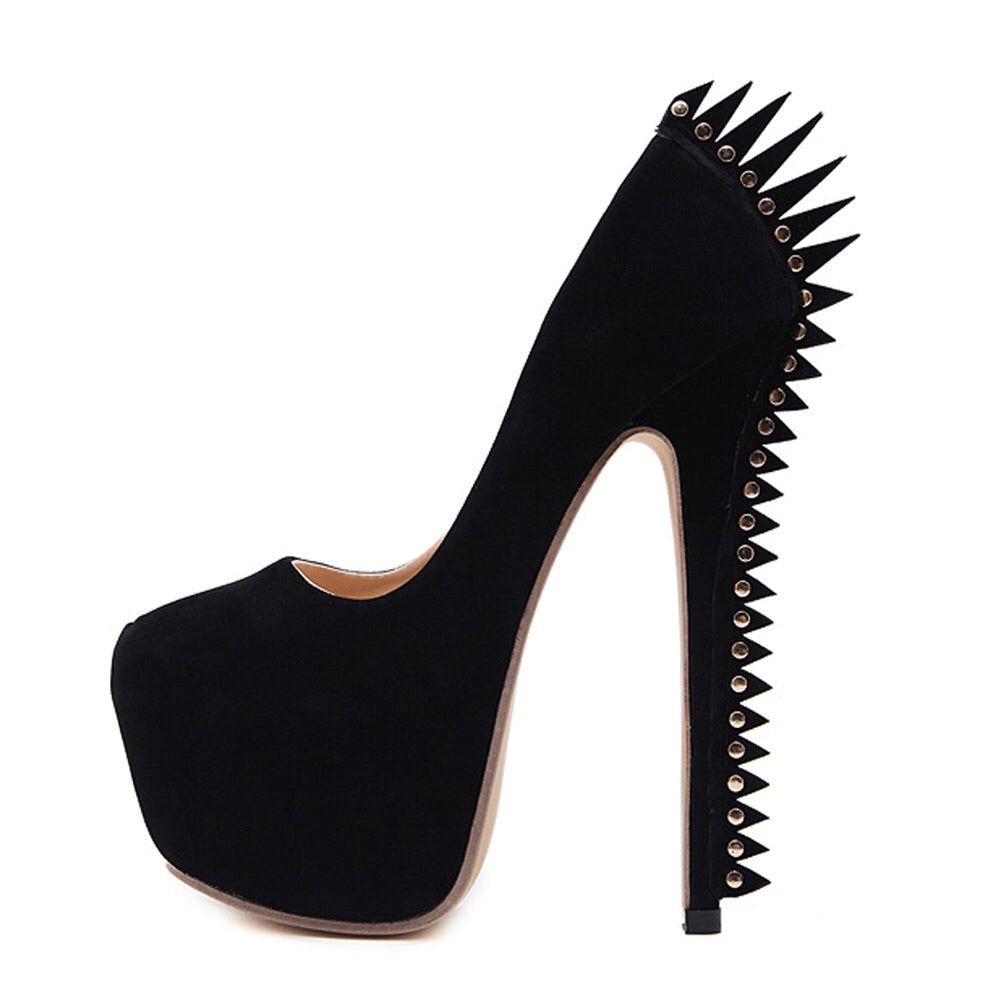 Vegan Thagomizer Dinosaur Platform Stilleto Heels