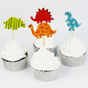 24pcs set Dinosaur Cupcake Topper