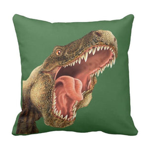 Rawr Dinosaur Throw Pillow Cover