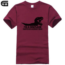 I'm A Dinosaur Trapped In A Woman's Body Cotton T-Shirt Multiple Color Options