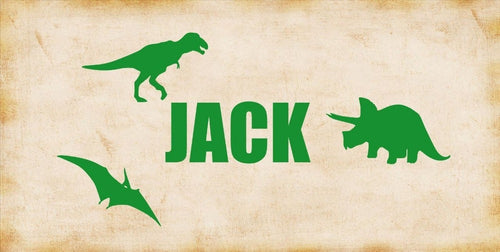 Personalized Name Dinosaur Wall Decal