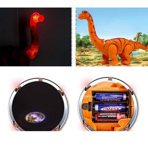 15" Large Realistic Walking Egg Laying Brontosaurus Dinosaur Toy With Sounds & Light