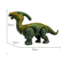 15" Large Realistic Walking Egg Laying Parasaurolophus  Dinosaur Toy With Sounds & Light