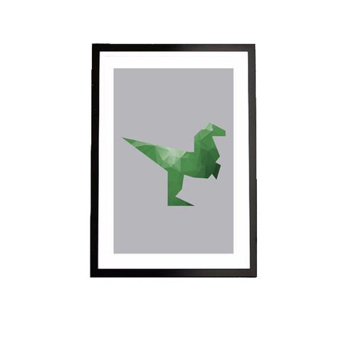 Modern Art Origami Rex Canvas Wall Art Print