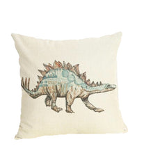 Stegosaurus Dinosaur Linen Throw Pillow Case Cover