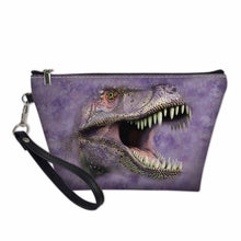 Purple T-Rex Makeup Bag Clutch