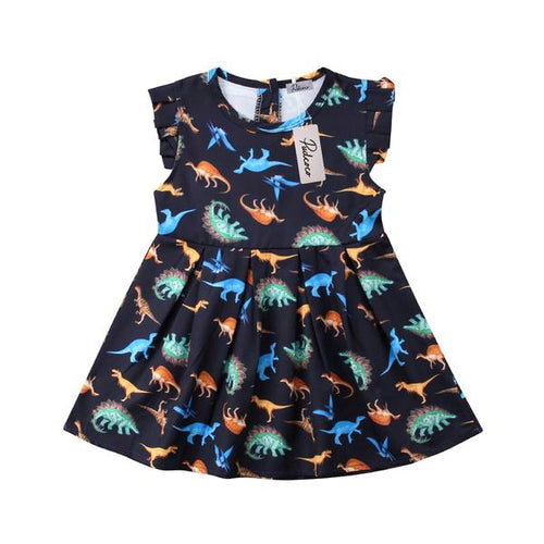 Baby Dinosaur Dress Flare Princess Dress