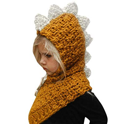 Toddler knit Dino Scarf Hat 2 Colors