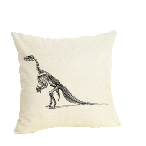 Velociraptor Dinosaur Fossil Throw Pillow Case Cover