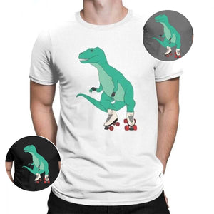 Tyrollersaurus Rex Dinosaur Cotton T-Shirt Multiple Color Options