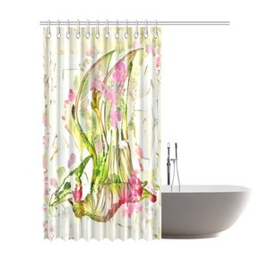 TheDinostaur.com Exclusive Jurassice Garden Pteranodon Bouquet Shower Curtain 72"x84"