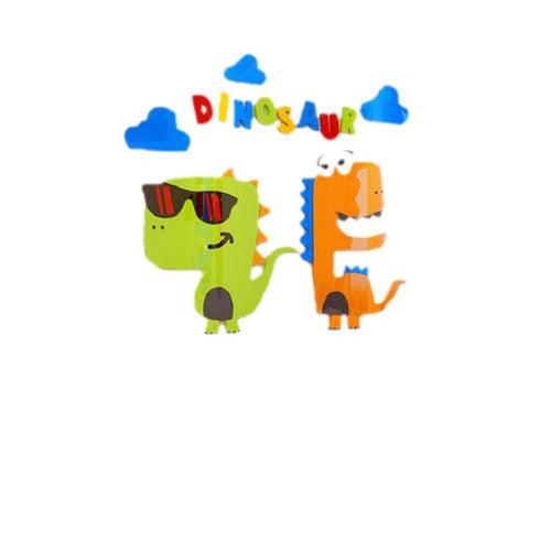 Cutie Dinosaur Friends 3D Acrylic Wall Decal Art Multiple Size & Dinosaur Options