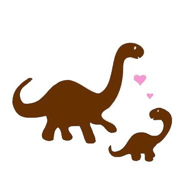 Mommy and baby Brontosaurus Dinosaur Vinyl Wall Decal Stickers 7 Color Options