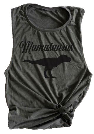 Mamasaurus Dinosaur Tank Top