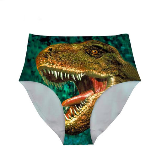 High Waist  Dinosaur Woman's Underwear Panties
