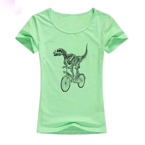 Pastel Jurassic Cycle Dinosaur Graphic T-Shirt 7 Color Options