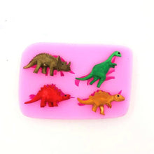 4PCS Dinosaur Shaped Silicone Cake mold