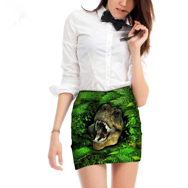 T-Rex Body-Con Mini Skirt