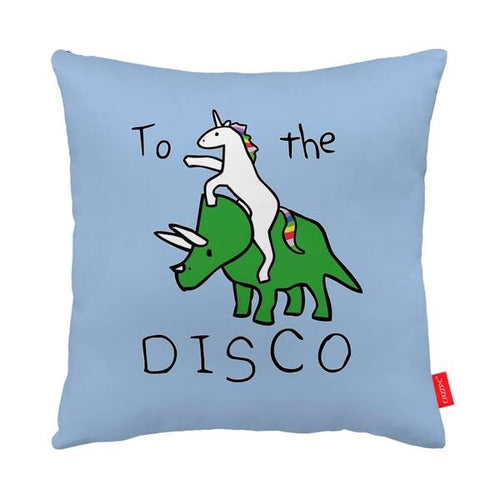 To The Disco Triceratops Throw Pillow Cover