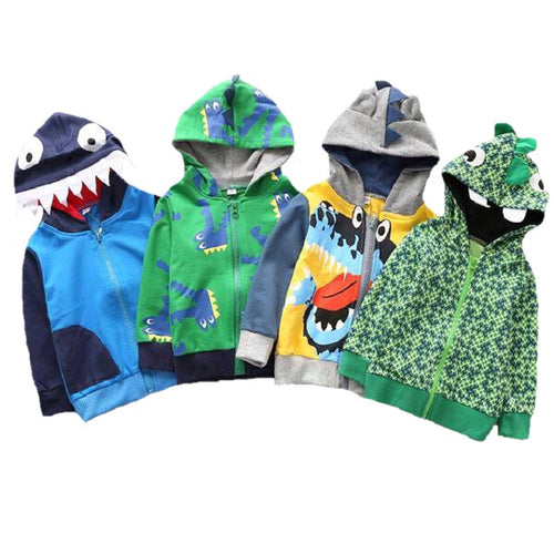 Colorful  Cotton Kids Dinosaur Sweatshirt Hoodie