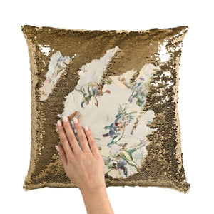 Jurassic Blossom ﻿Sequin Cushion Cover Or Pillow Set