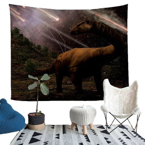 Asteroid Dinosaur Tapestry Wall Hanging Throw Blanket