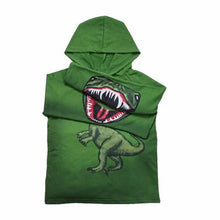 3D Novelty Raptor Long Sleeve Hooded Shirt