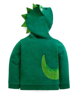 Green Dinosaur Tail Zip Up Hoodie - Newborn & Infant