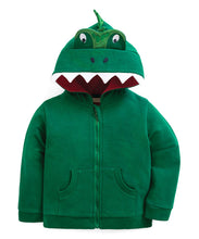Green Dinosaur Tail Zip Up Hoodie - Newborn & Infant