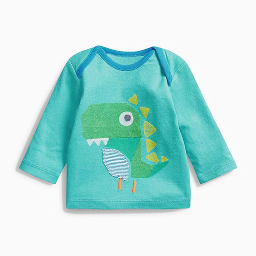 Long-sleeve Cotton Dinosaur  O-neck  Shirt Printing