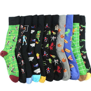 Play With Your Food Dinosaur Combed Cotton Crew Socks