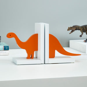 Orange brontosaurus Dinosaur Decoration Bookends