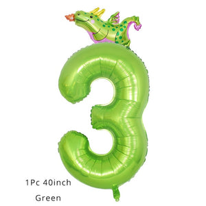 Dinosaur Birthday Party Celebration Celebration Number Age Balloons Decorations
