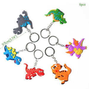6 Keychain Party Favors Dinosaur Party Kids Birthday Party Supplies