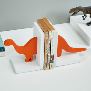 Orange brontosaurus Dinosaur Decoration Bookends