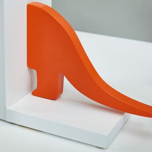 Orange brontosaurus Dinosaur Decoration Bookends