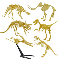 Assorted Plastic Dinosaurs Fossil Skeleton Dino Figures Toys