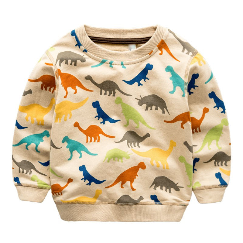 Colorful Cotton Dinosaur Sweatshirt