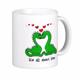 It's All About Love Dinosaur Coffee Mugs