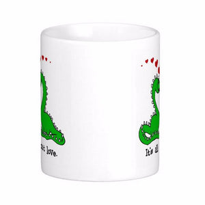It's All About Love Dinosaur Coffee Mugs