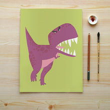 Cartoon Dinosaur Art Canvas Print