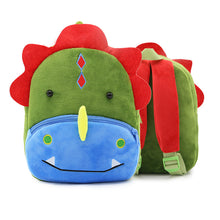 Colorful Velvet  Plush Dinosaur Backpack