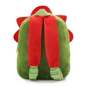 Colorful Velvet  Plush Dinosaur Backpack