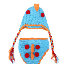 Newborn Crochet Knitted Dinosaur Hat and diaper cover set
