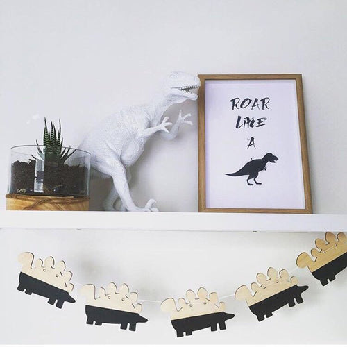 Dinosaurs Woodchips DIY Banner Wall Hanging