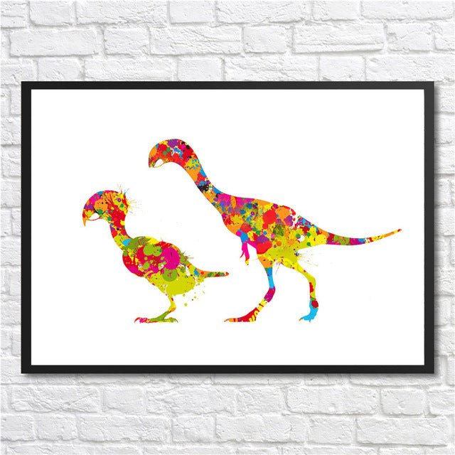 Dinosaur Mother and Child Wall Art