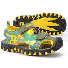 Light Up T-Rex Eye Vegan Leather Velcro 3D Sandals