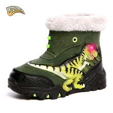 LED Light Up T-Rex Fleece Lined Snow Boots