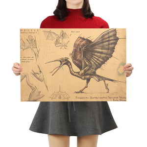 Era of Dinosaurs Pterosaurs Vintage Poster