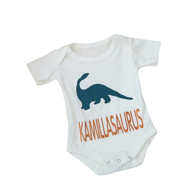 Personalized Infant Dinosaur Baby Romper Onesie